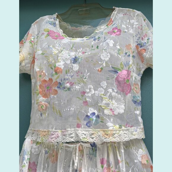 Victoria’s Secret Sheer Floral Pajama Set – Medium - Picture 2 of 3